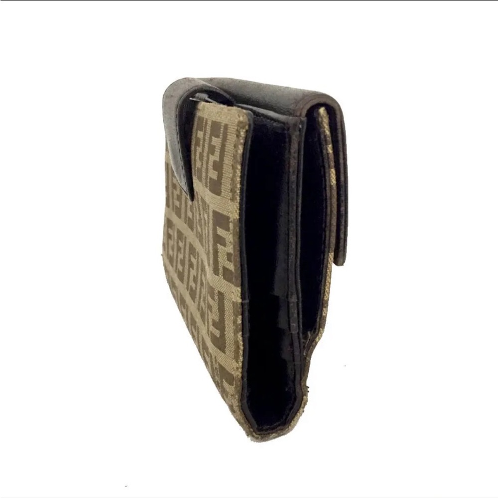 1F5080 FENDI Zucca Canvas Leather Bifold Wallet - Picture 10 of 11